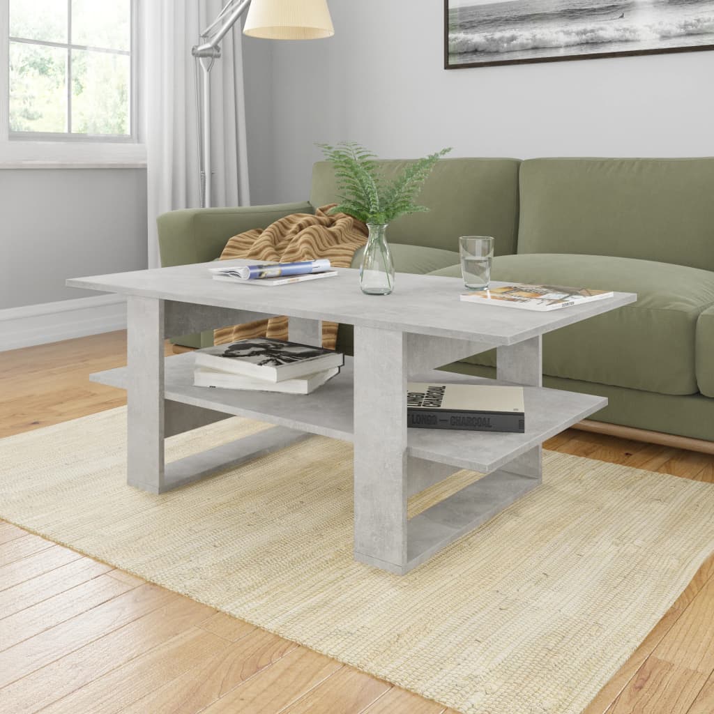 vidaXL Konferenční stolek betonově šedý 110 x 55 x 42 cm dřevotříska
