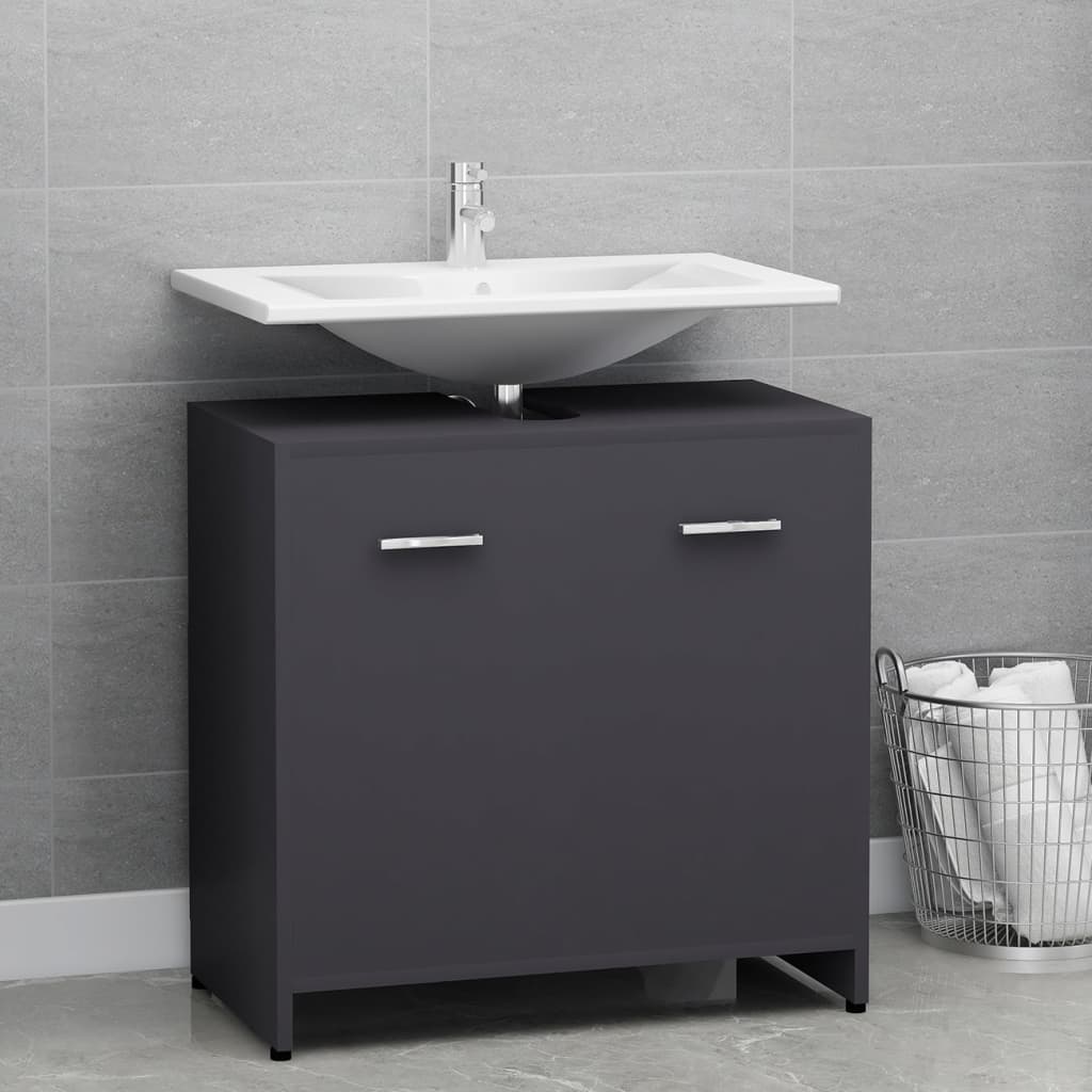 vidaXL Koupelnová skříňka šedá 60 x 33 x 61 cm dřevotříska