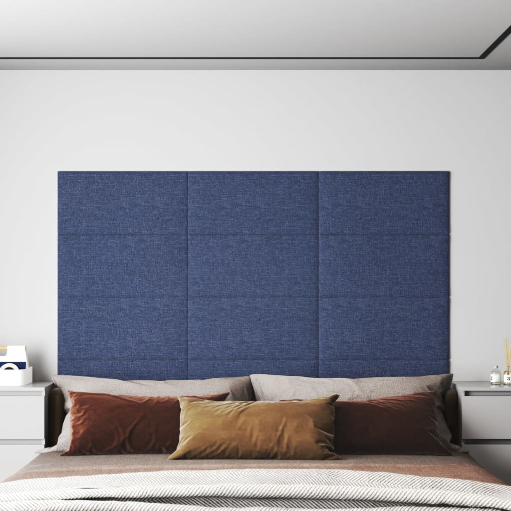 vidaXL Nástěnné panely 12 ks modré 60 x 30 cm textil 2