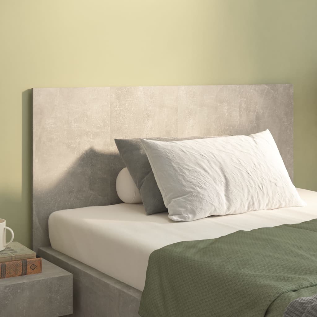 vidaXL Čelo postele betonově šedé 120 x 1