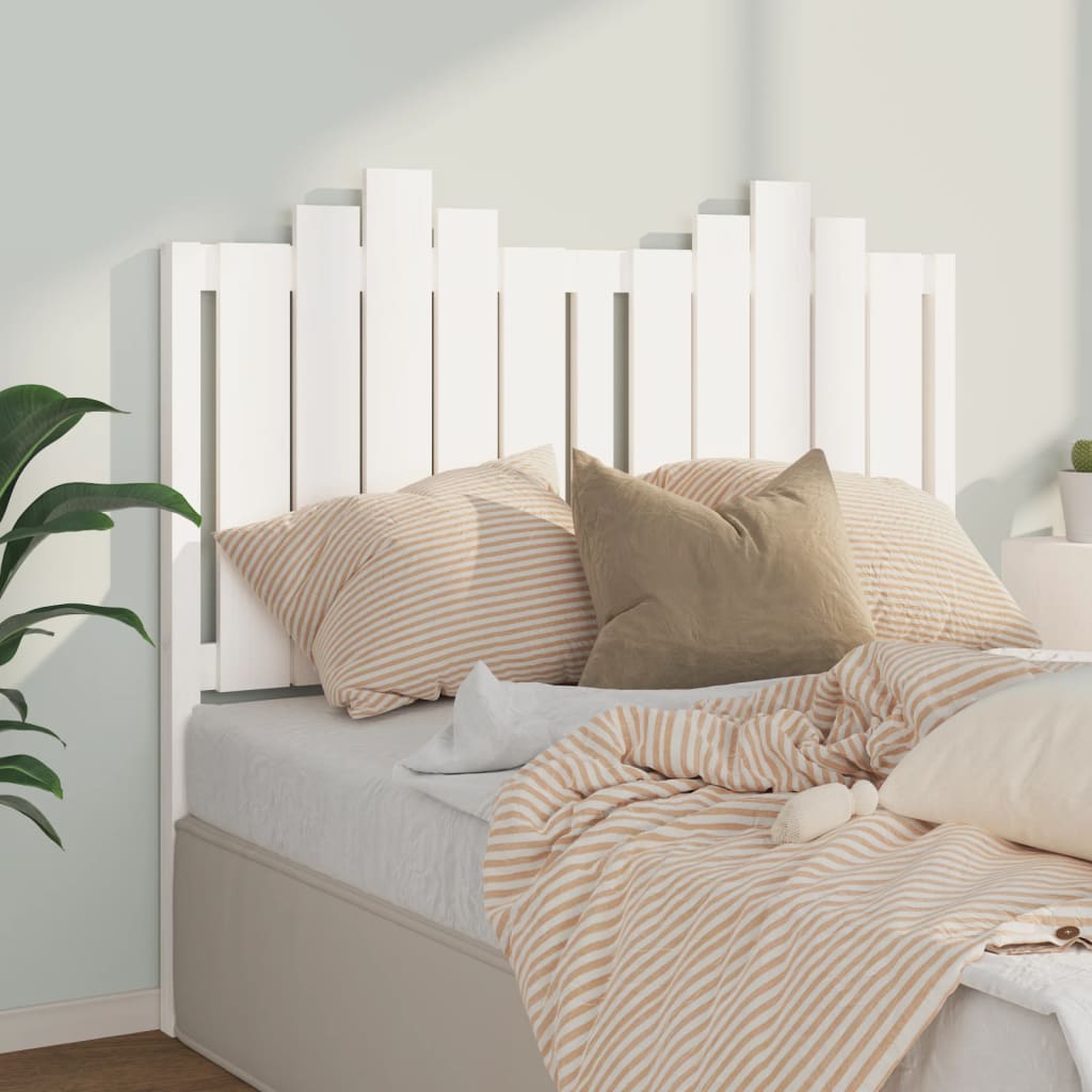 vidaXL Čelo postele bílé 126 x 4 x 110 cm masivní borovice