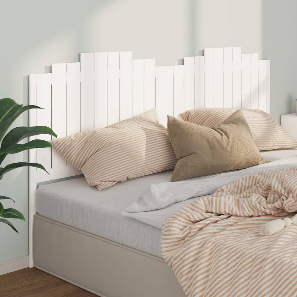 vidaXL Čelo postele bílé 206 x 4 x 110 cm masivní borovice