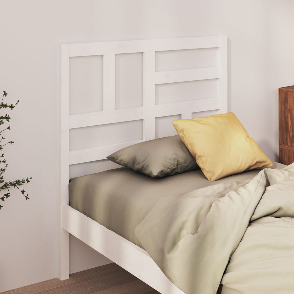 vidaXL Čelo postele bílé 81 x 4 x 104 cm masivní borovice