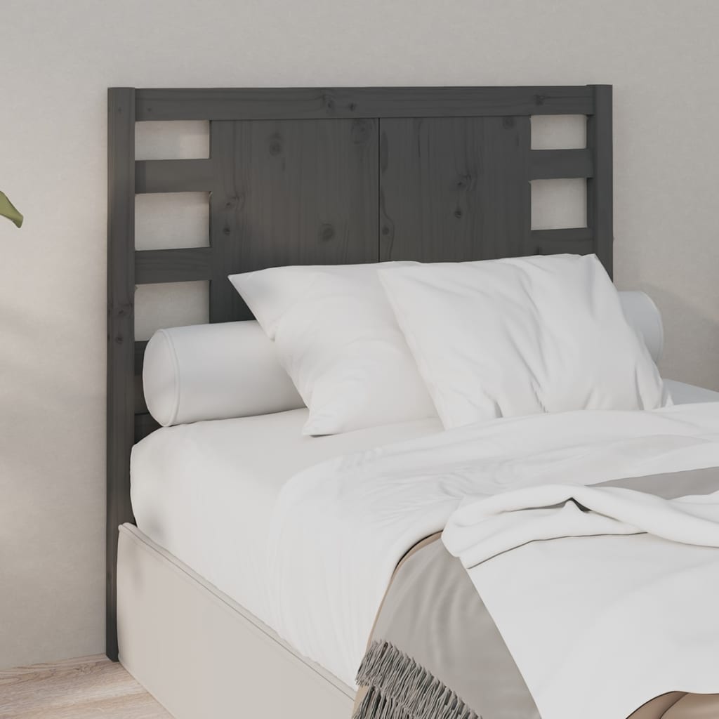vidaXL Čelo postele šedé 81 x 4 x 100 cm masivní borovice