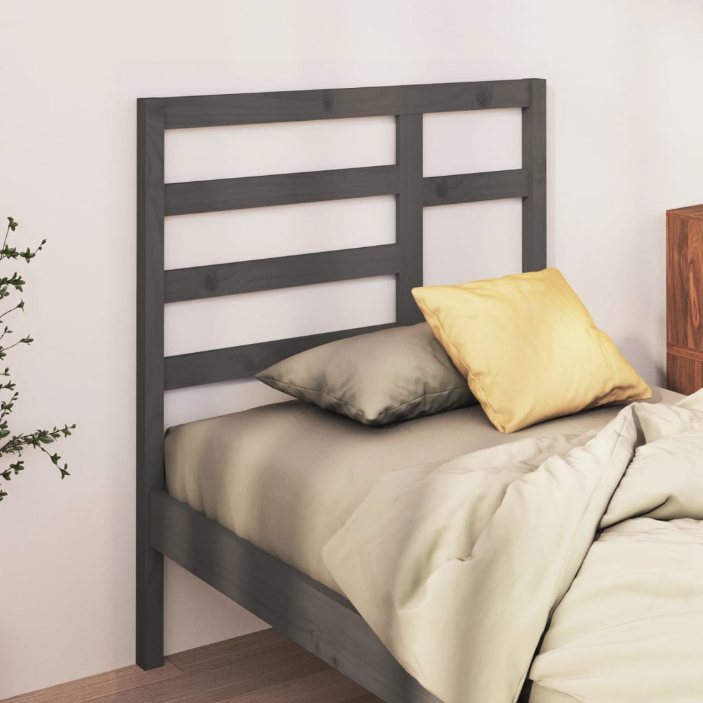 vidaXL Čelo postele šedé 81 x 4 x 104 cm masivní borovice