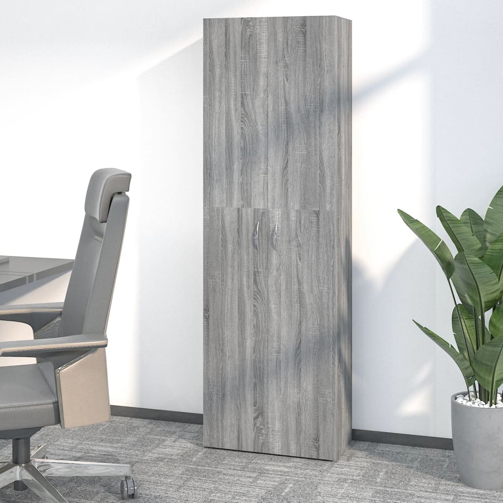 vidaXL Kancelářská skříň šedá sonoma 60 x 32 x 190 cm kompozitní dřevo