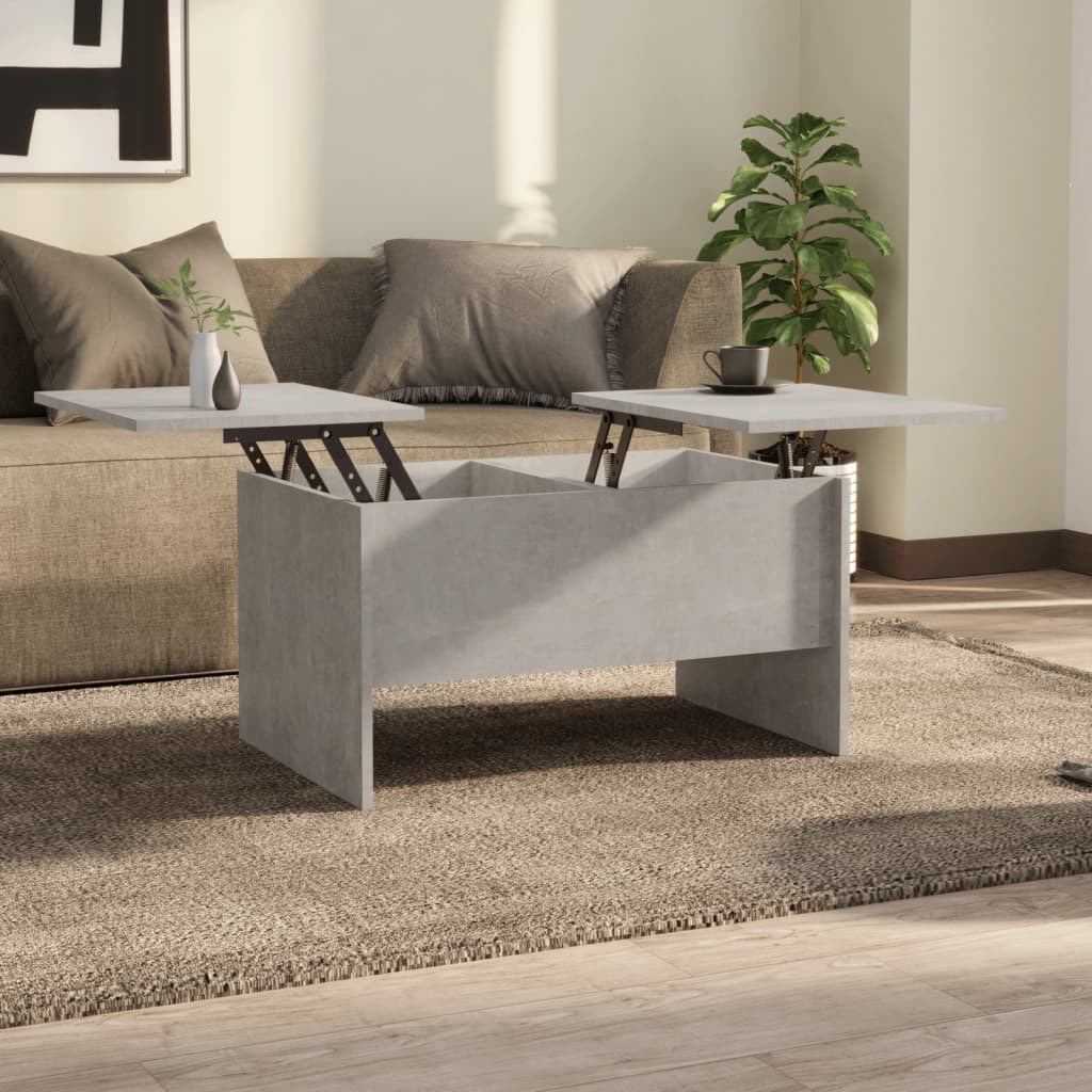 vidaXL Konferenční stolek betonově šedý 80x50x42