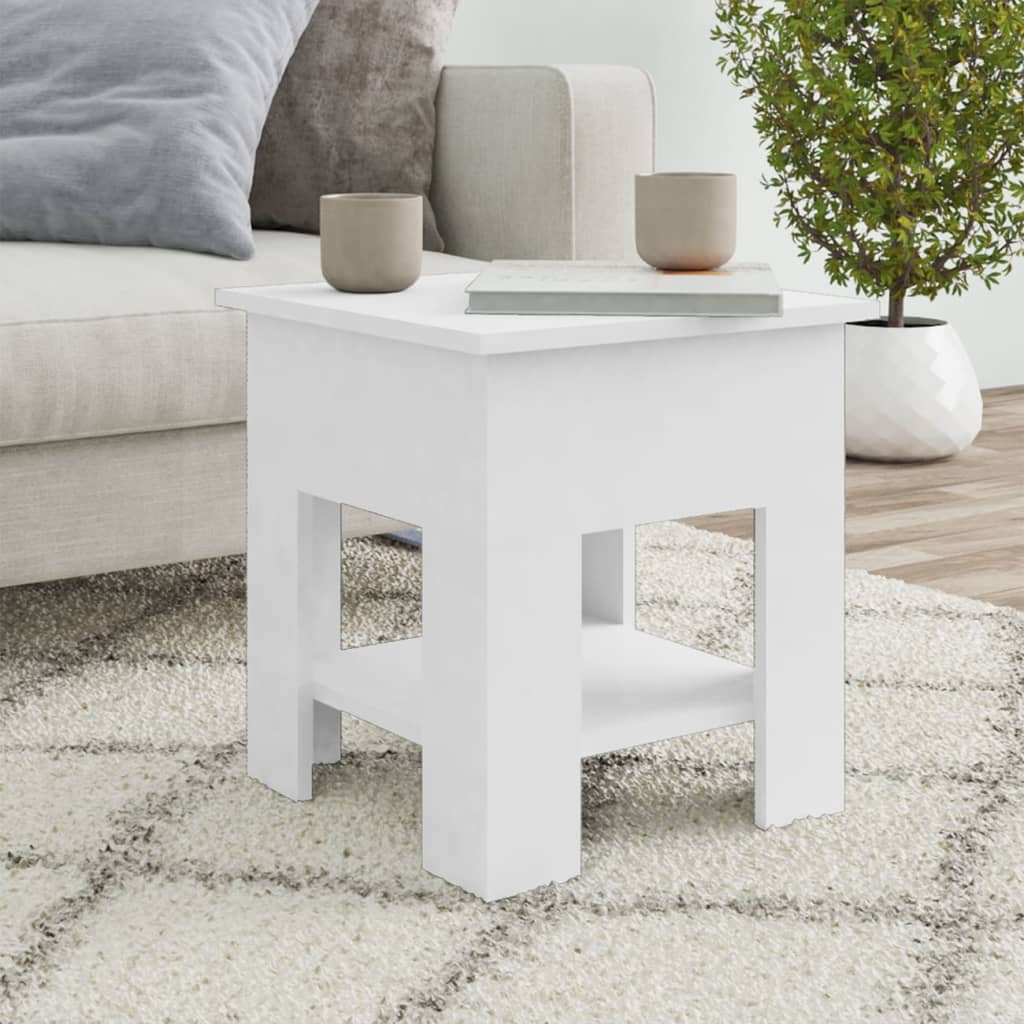 vidaXL Konferenční stolek bílý 40 x 40 x 42 cm kompozitní dřevo