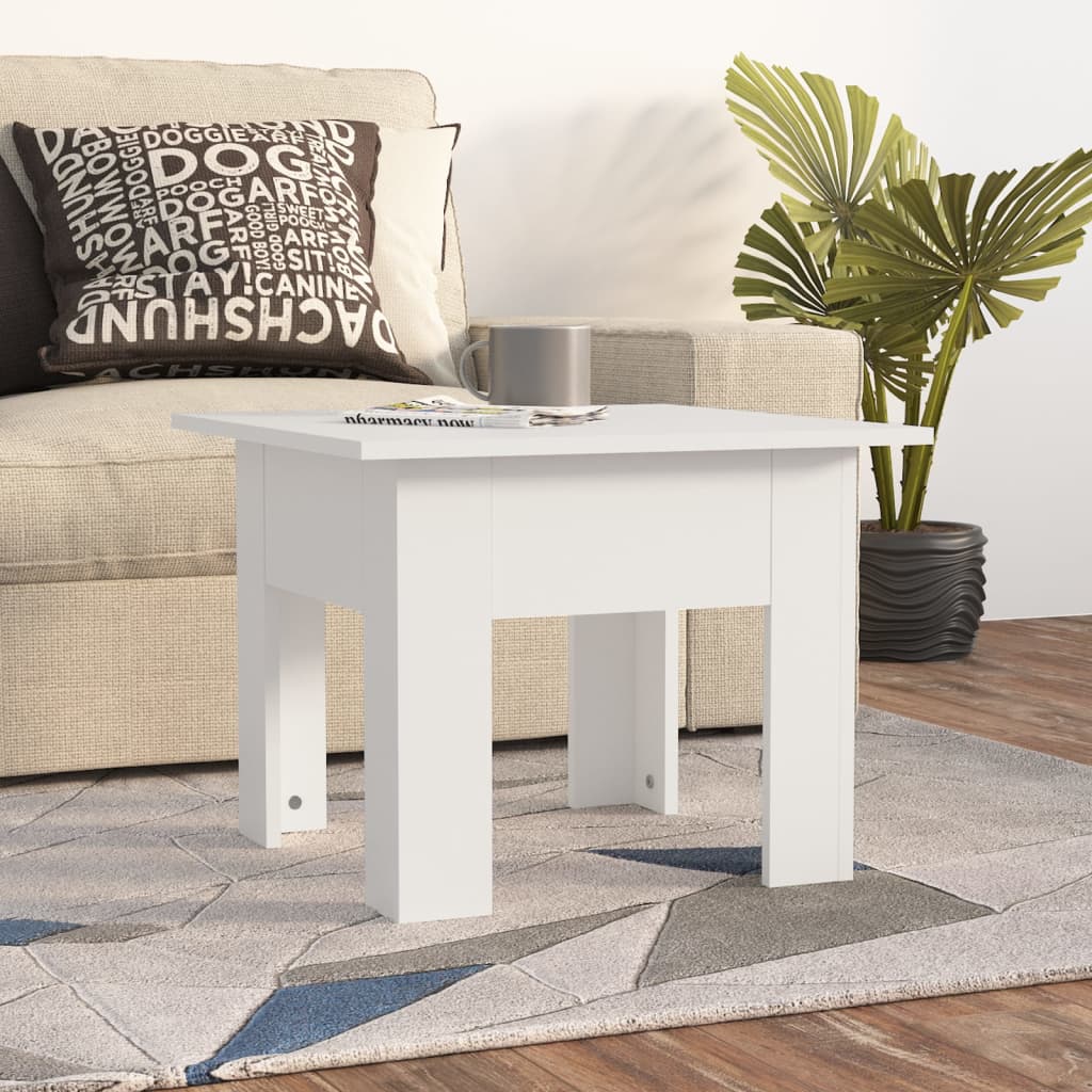 vidaXL Konferenční stolek bílý 55 x 55 x 42 cm dřevotříska