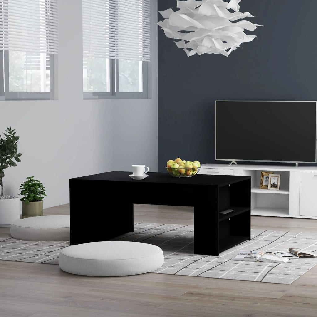 vidaXL Konferenční stolek černý 100 x 60 x 42 cm dřevotříska