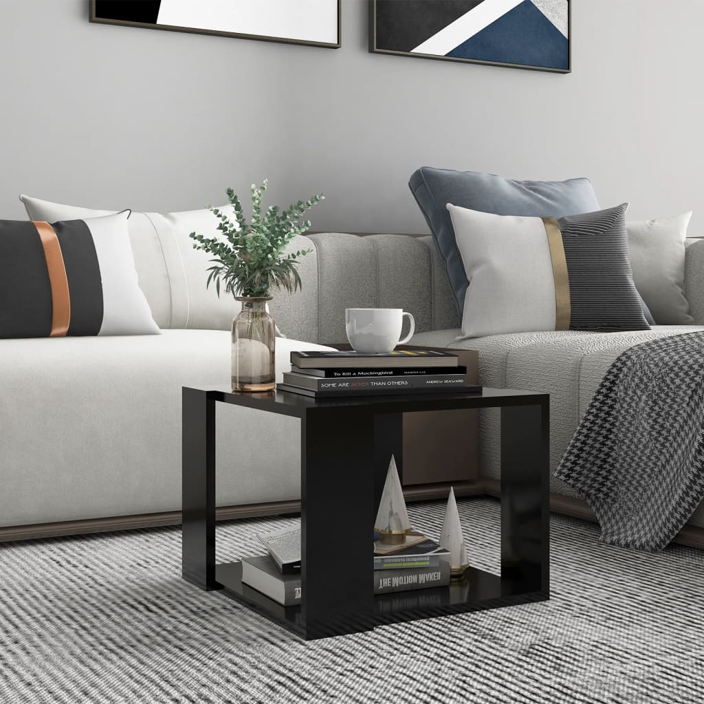 vidaXL Konferenční stolek černý 40 x 40 x 30 cm kompozitní dřevo