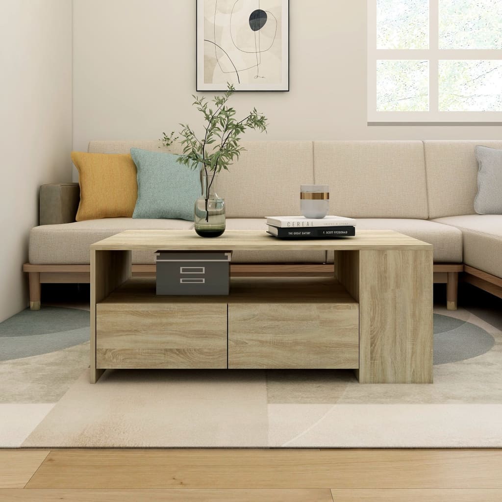 vidaXL Konferenční stolek dub sonoma 102 x 55 x 42 cm kompozitní dřevo