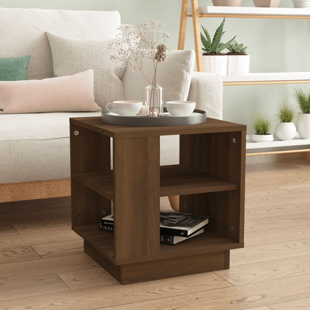 vidaXL Konferenční stolek hnědý dub 40 x 40 x 43 cm kompozitní dřevo