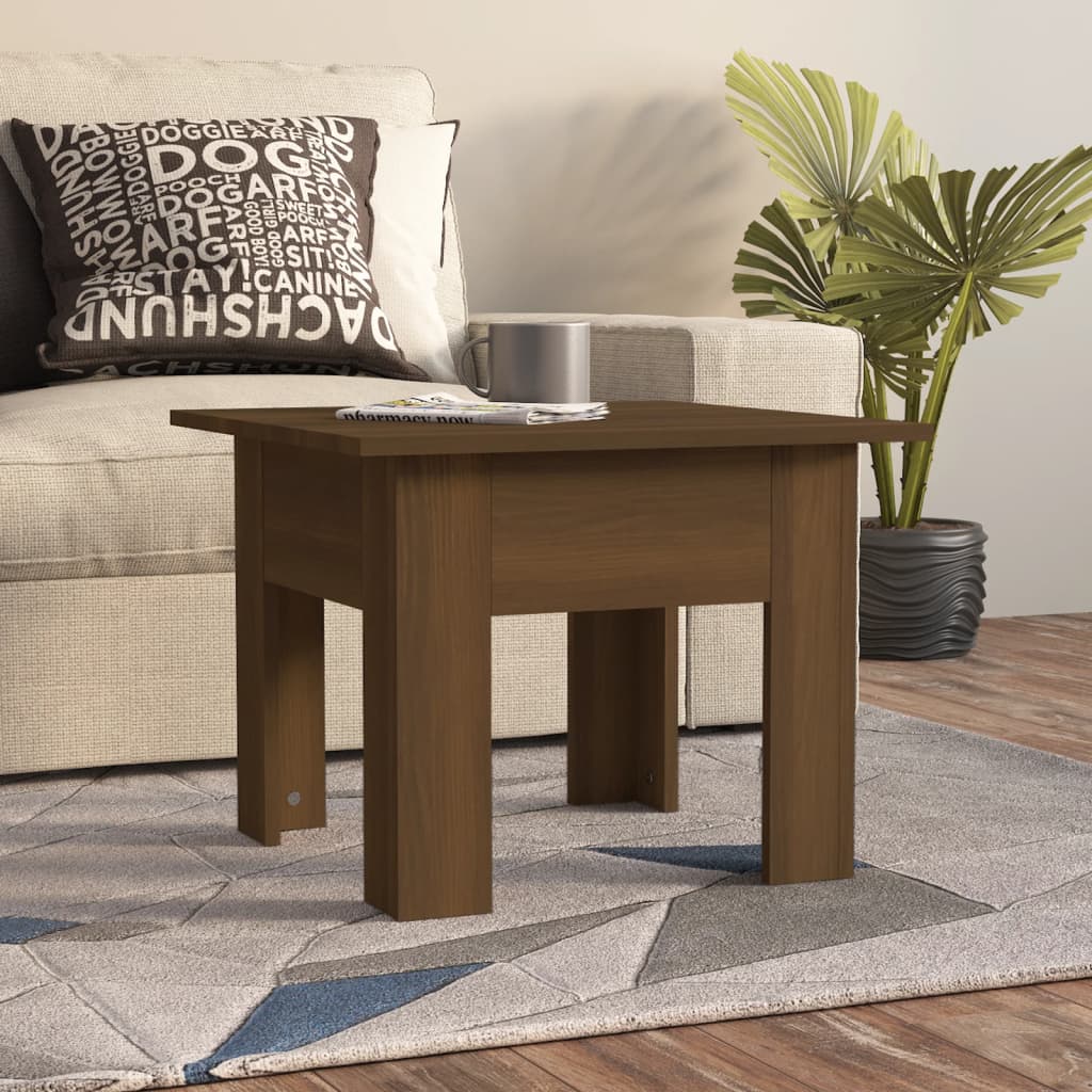 vidaXL Konferenční stolek hnědý dub 55 x 55 x 42 cm dřevotříska