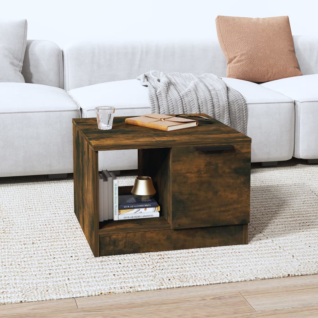 vidaXL Konferenční stolek kouřový dub 50 x 50 x 36 cm kompozitní dřevo