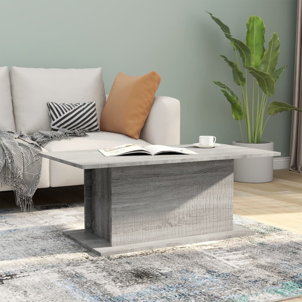 vidaXL Konferenční stolek šedý sonoma 102 x 55