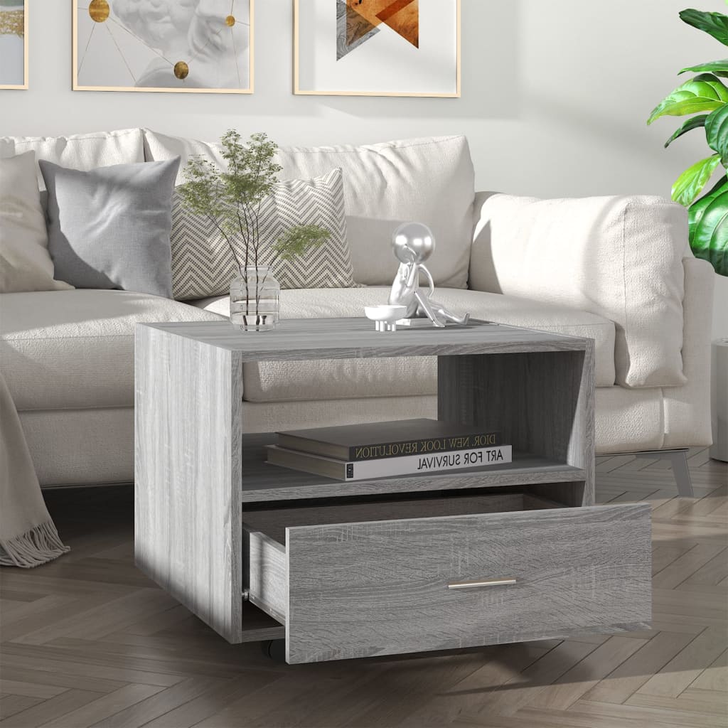 vidaXL Konferenční stolek šedý sonoma 55 x 55 x 40 cm kompozitní dřevo
