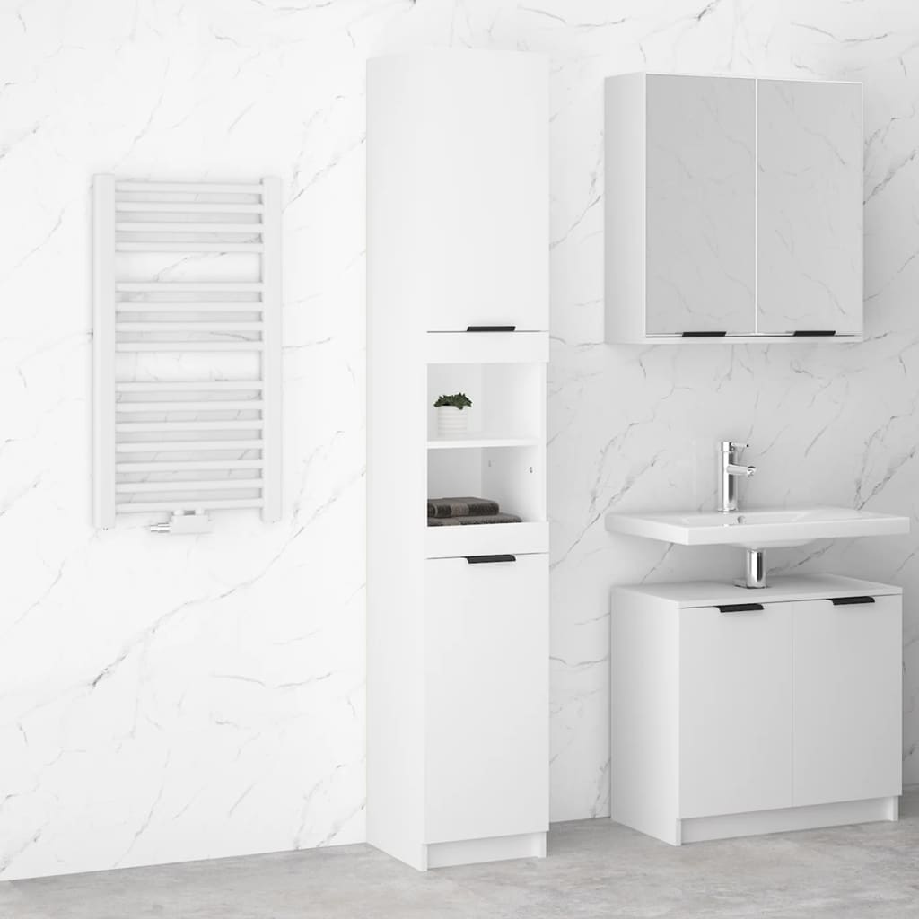 vidaXL Koupelnová skříňka bílá 32 x 34 x 188