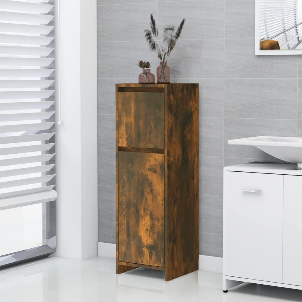 vidaXL Koupelnová skříňka kouřový dub 30 x 30 x 95 cm kompozitní dřevo