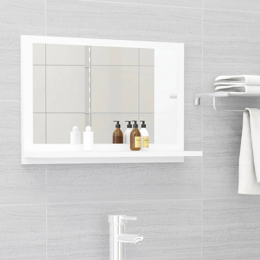 vidaXL Koupelnové zrcadlo bílé 60 x 10