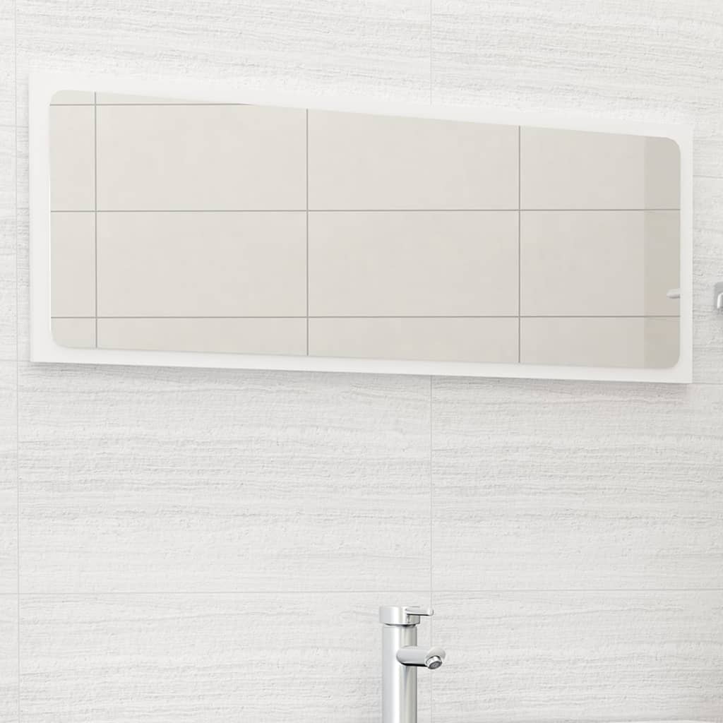 vidaXL Koupelnové zrcadlo bílé vysoký lesk 100x1