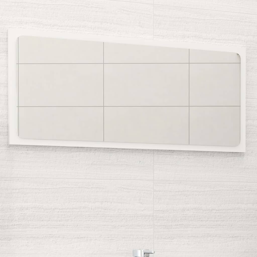 vidaXL Koupelnové zrcadlo bílé vysoký lesk 80x1