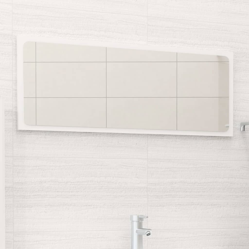 vidaXL Koupelnové zrcadlo bílé vysoký lesk 90x1