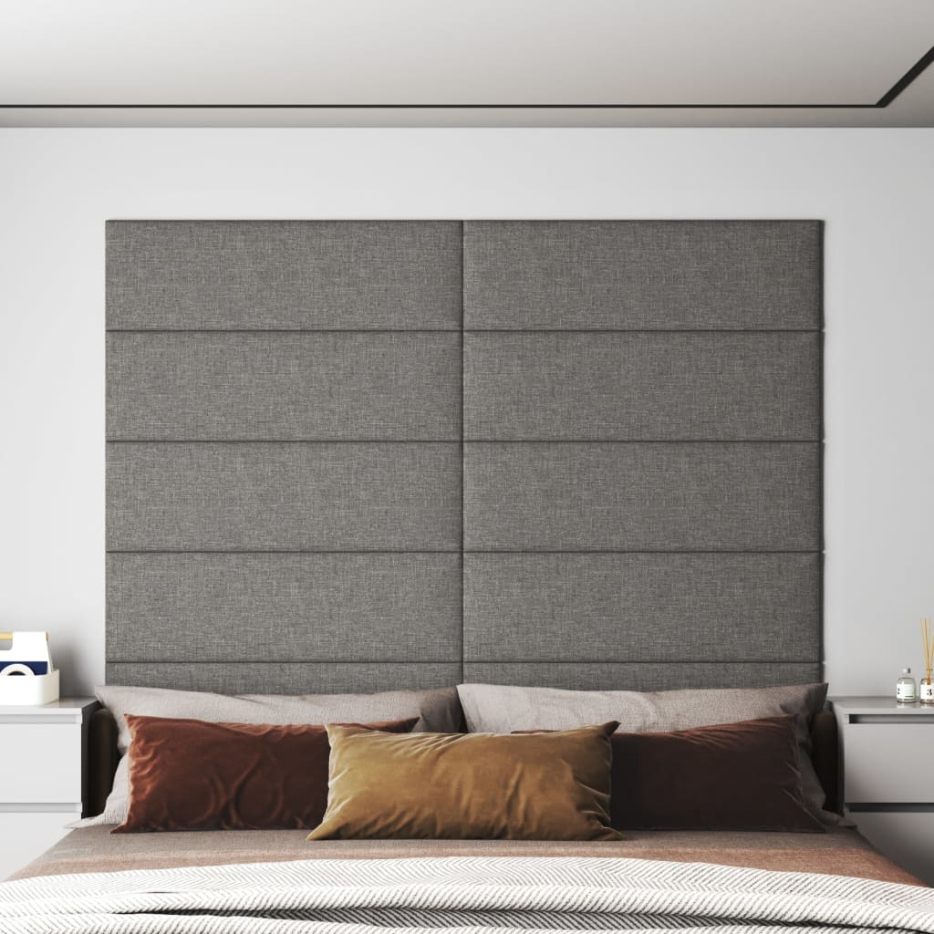 vidaXL Nástěnné panely 12 ks světle šedé 90 x 30 cm textil 3