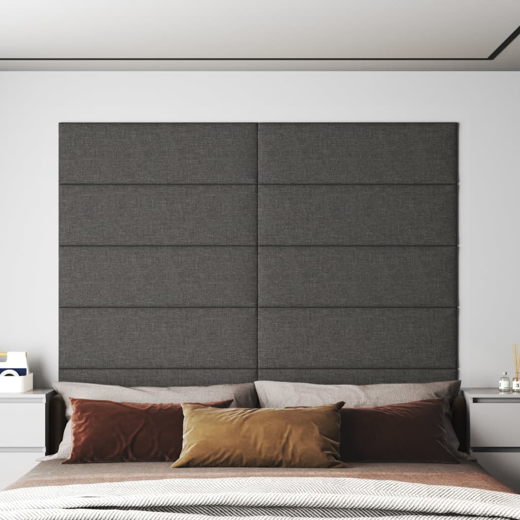 vidaXL Nástěnné panely 12 ks tmavě šedé 90 x 30 cm textil 3