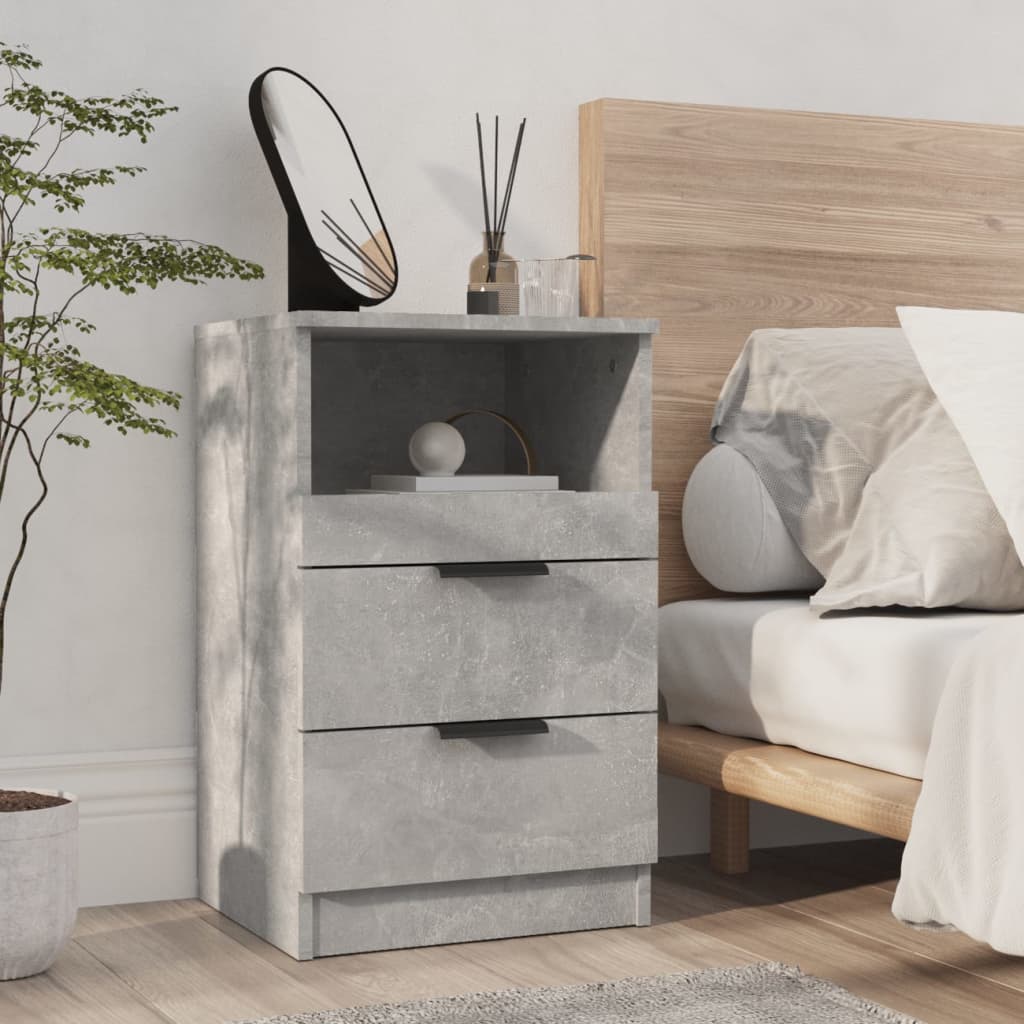 vidaXL Noční stolek betonově šedý kompozitní dřevo