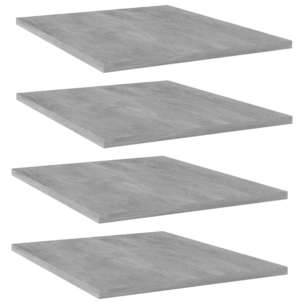 vidaXL Přídavné police 4 ks betonově šedé 40 x 50 x 1