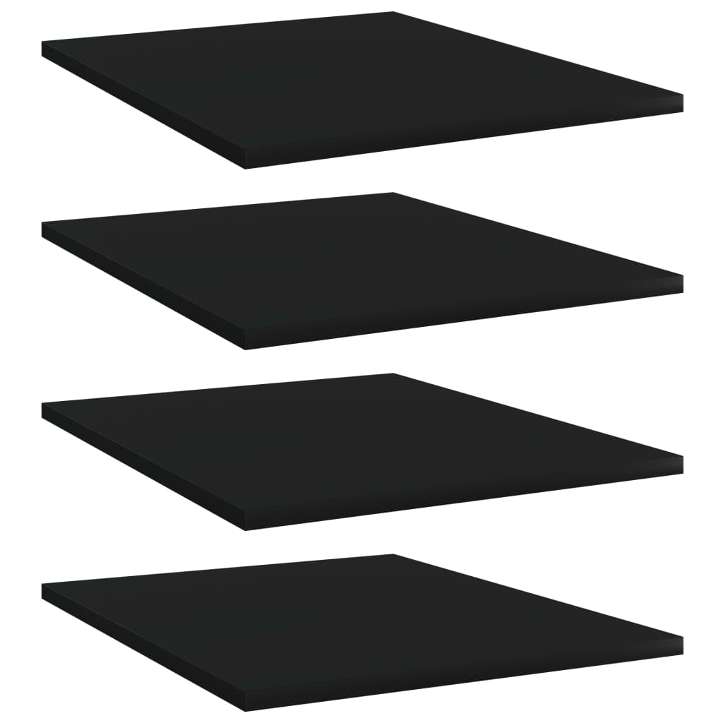 vidaXL Přídavné police 4 ks černé 40 x 50 x 1