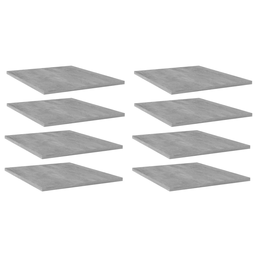 vidaXL Přídavné police 8 ks betonově šedé 40 x 50 x 1