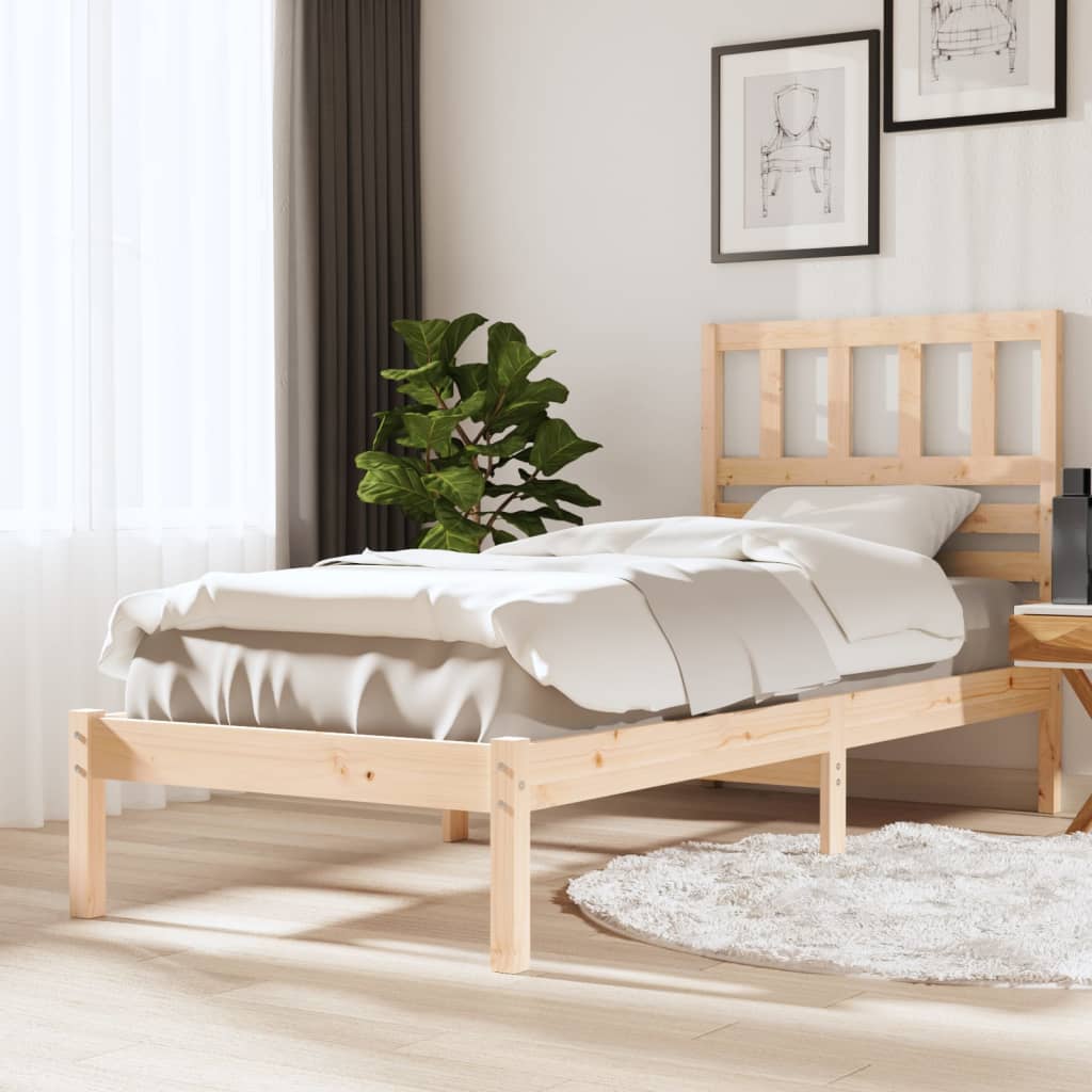 vidaXL Rám postele 90 x 190 cm Single masivní borovice