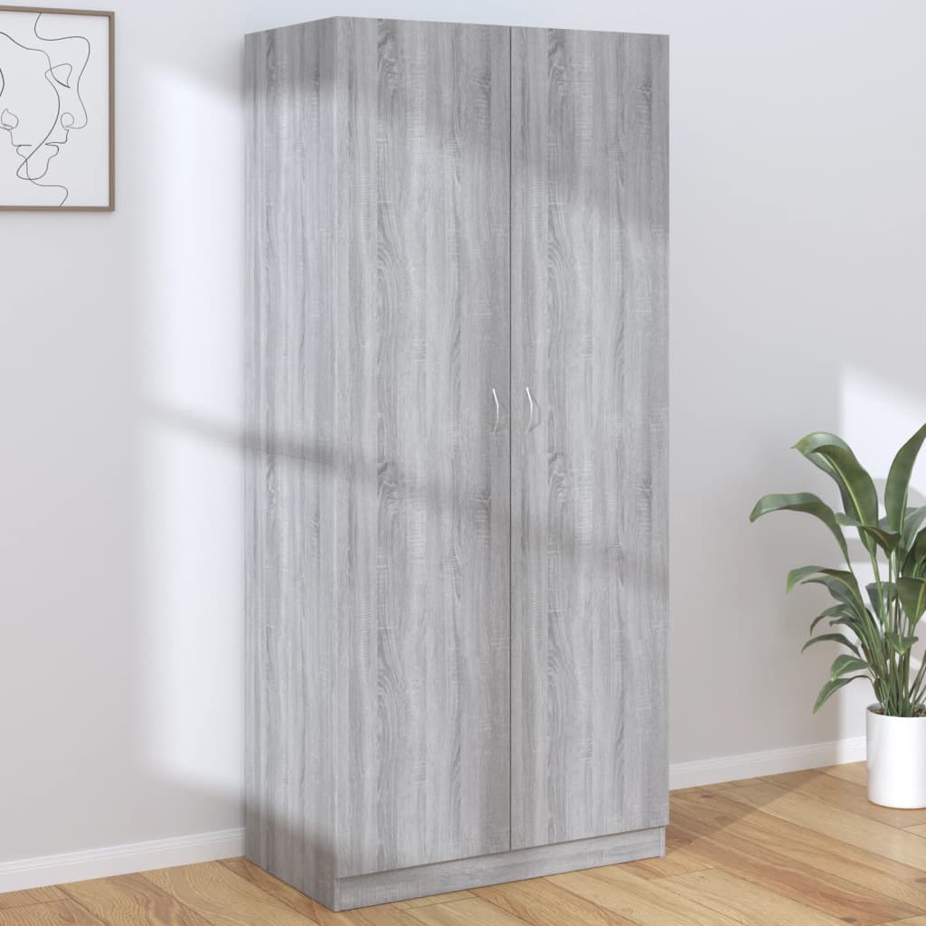 vidaXL Šatní skříň šedá sonoma 90 x 52 x 200 cm kompozitní dřevo