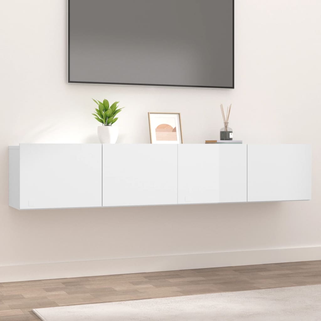 vidaXL TV skříňky 2 ks lesklé bílé 80 x 30 x 30 cm kompozitní dřevo