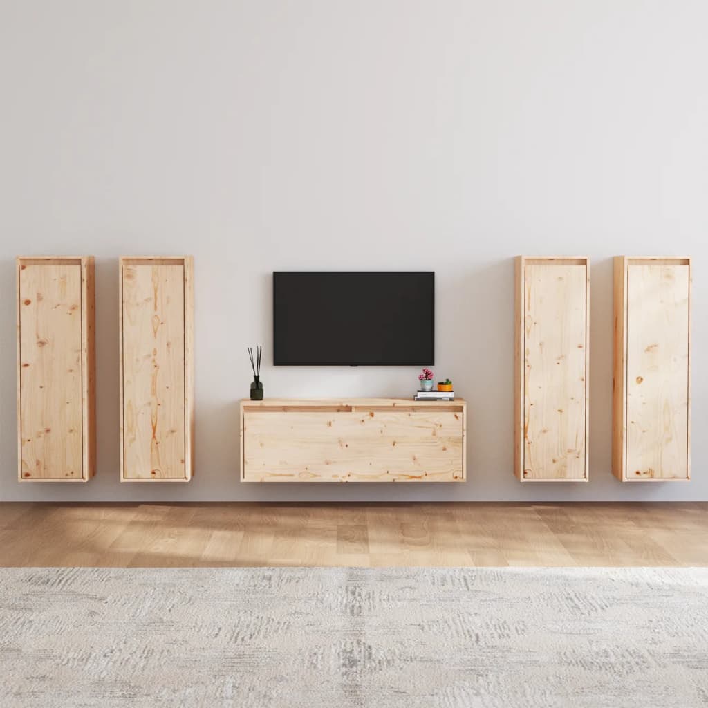 vidaXL TV skříňky 5 ks masivní borové dřevo