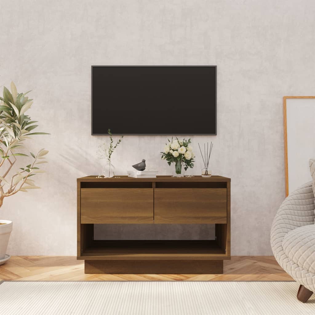 vidaXL TV stolek hnědý dub 70 x 41 x 44 cm dřevotříska