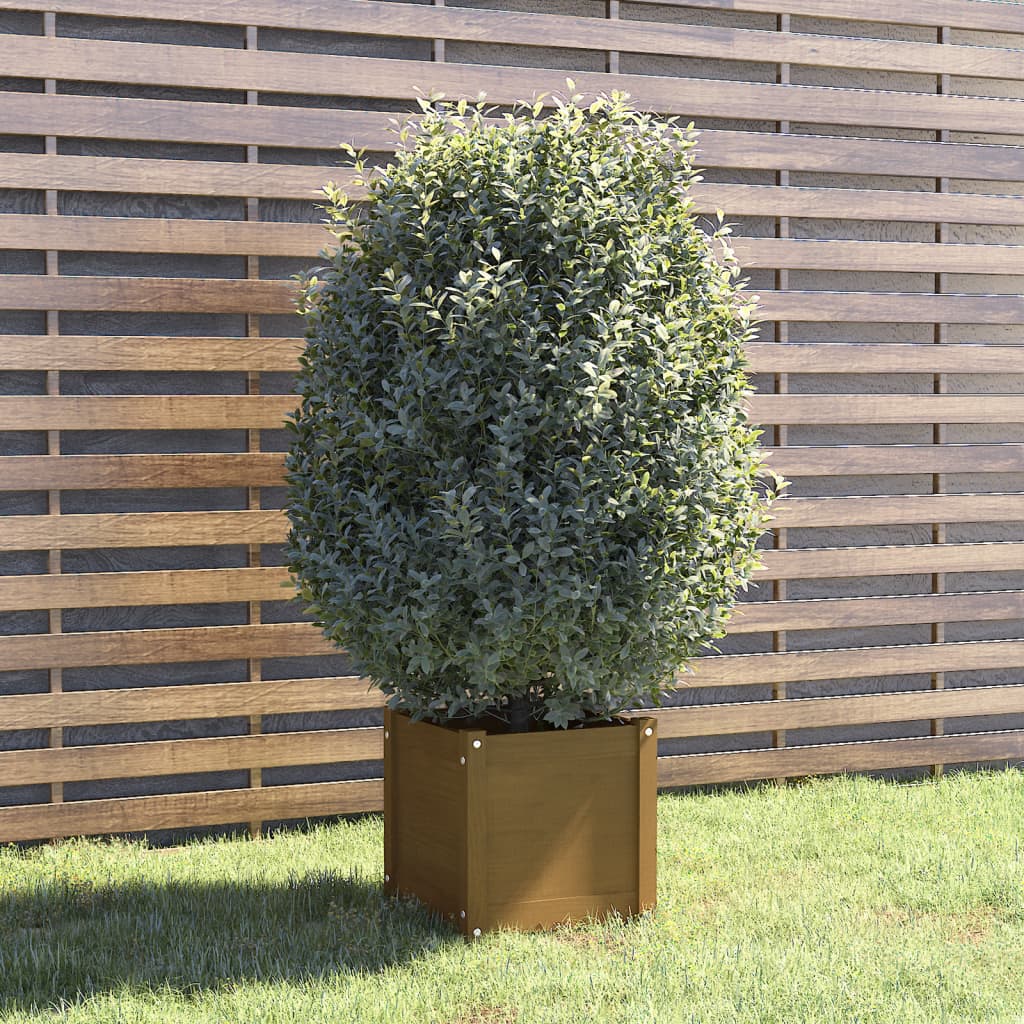 vidaXL Zahradní truhlík medově hnědý 40 x 40 x 40 cm masivní borovice