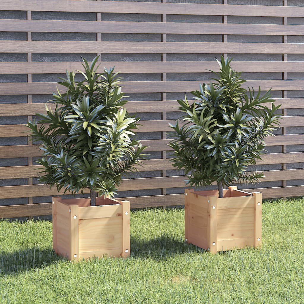 vidaXL Zahradní truhlíky 2 ks 31 x 31 x 31 cm masivní borovice